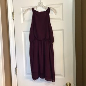 Plum sheer dress